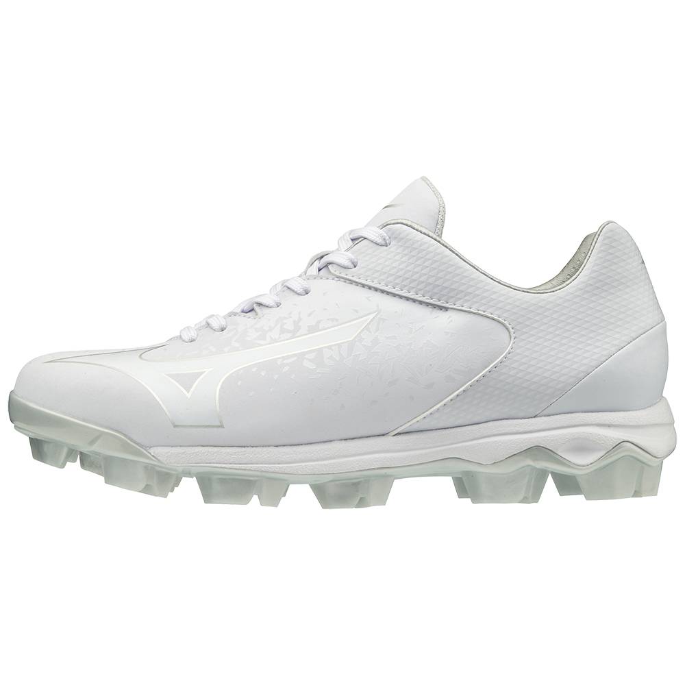 Mizuno Women's Finch Select Nine Molded Softball Cleats White (320591-TFY)